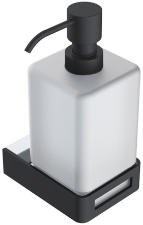 Дозатор для жидкого мыла Boheme Q 10957-CR-B Черный Хром 