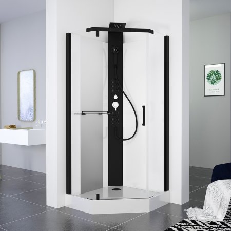 Душевая кабина Black&White Galaxy G8705 90x90 8705900 с гидромассажем 