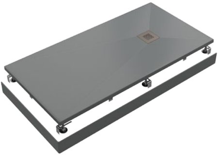 Душевой поддон из искусственного камня Creto Ares 120x80 1-0001 Серый 