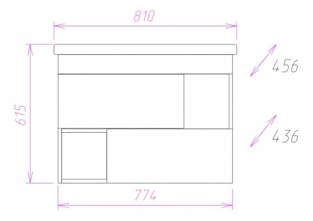 Тумба с раковиной Onika Санторини 80.13 дуб белый крафт 