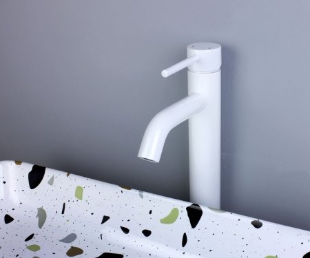 Смеситель для раковины Bronze de Luxe Scandi 1452W Белый глянцевый 