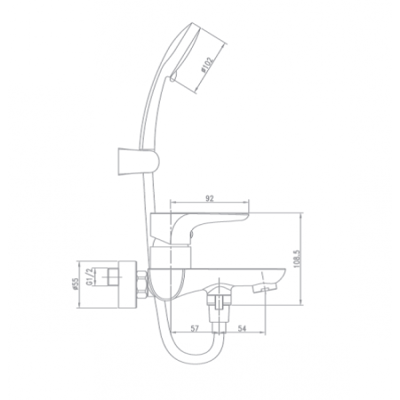 Смеситель для ванны Landberg LB-90721-2 Хром 