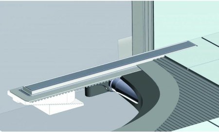Душевой лоток Berges C1 Brise 400 090129 с решеткой Хром матовый 