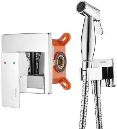 Гигиенический душ со смесителем Swedbe Platta 5527 Хром 