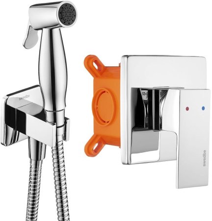Гигиенический душ со смесителем Swedbe Platta 5527 Хром 