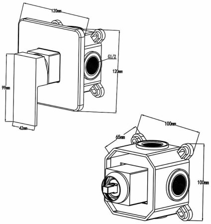 Гигиенический душ со смесителем Swedbe Platta 5527 Хром 