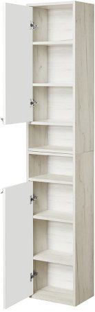 Шкаф пенал Aquaton Флай 30 L 1A237903FAX1L подвесной Белый Дуб крафт 