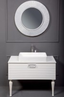 Тумба Armadi Art Linea 100 белая + Золото 842-100-WG Тумба Armadi Art Linea 100 белая + Золото 842-100-WG