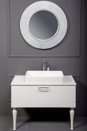 Тумба Armadi Art Linea 100 белая + Золото 842-100-WG 