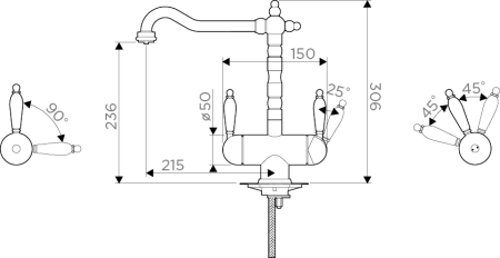 Смеситель для кухонной мойки Omoikiri Amagasaki EV 