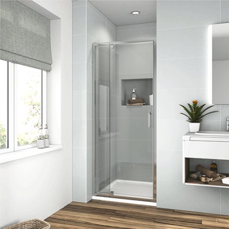 Душевая дверь в нишу Vincea Intra VDP-1I7080CL 700/800x1900 хром , стекло прозрачное 