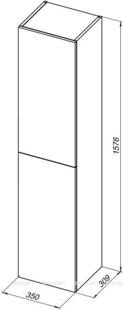Пенал Aquanet Алвита New 35 Антрацит 
