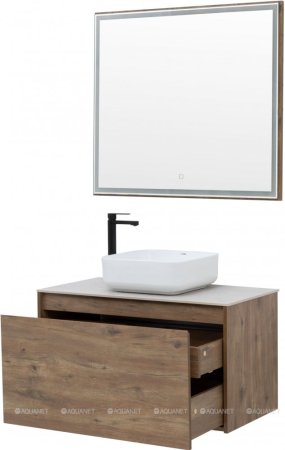 Зеркало Aquanet Nova Lite 90 дуб рустикальный LED 