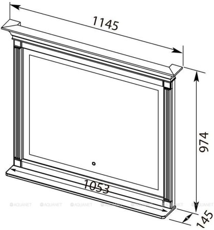 Зеркало Aquanet Селена 120 белый/серебро 