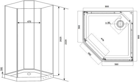 Душевая кабина Timo Ilma 709 