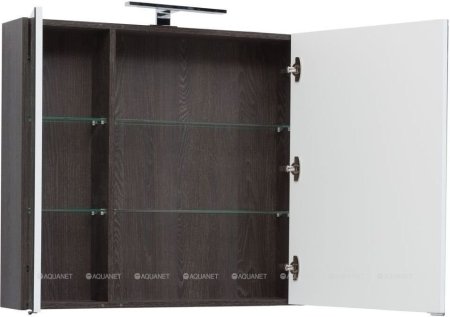 Зеркало-шкаф Aquanet Остин 85 дуб кантербери 