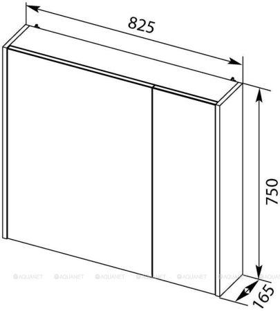 Зеркало-шкаф Aquanet Остин 85 дуб кантербери 