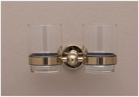 Стакан Aquanet 4684D золото двойной 