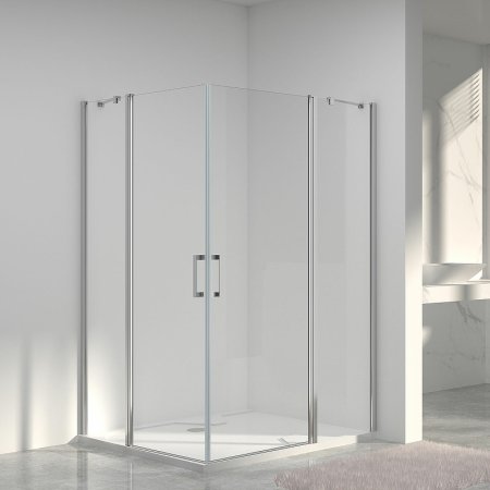 Душевой уголок Vincea Orta 100х100 VSS-1O1010CL профиль Хром стекло прозрачное 