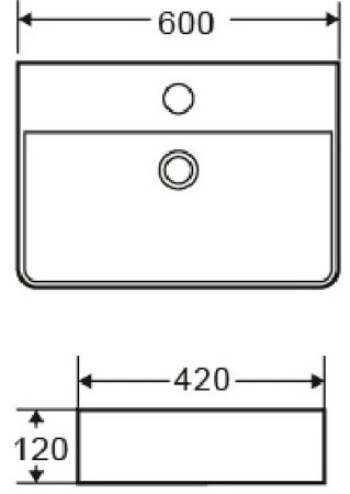 Раковина Azario 60 AZ-2173 Белая 