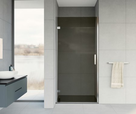 Душевая дверь Vincea Flex 90 VDP-1F900CG профиль Хром стекло тонированное 