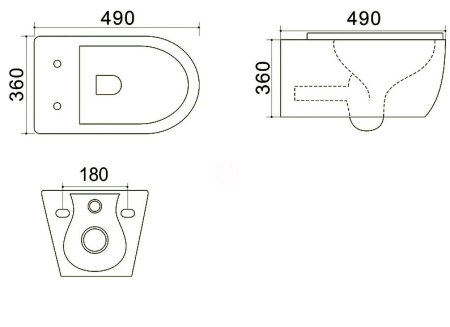 Унитаз Azario Geno AZ2196D подвесной Белый с сиденьем Микролифт 