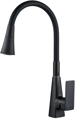 Смеситель для кухни с гибким изливом Shevanik S543H-3, черный 