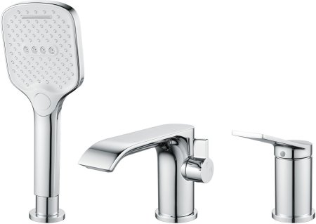 Смеситель на борт ванны Shevanik S4112, хром 