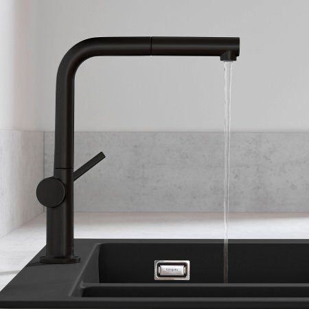 Смеситель Hansgrohe Talis M54 72808670 для кухонной мойки, матовый черный 