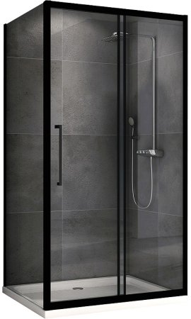 Душевой уголок Abber Schwarzer Diamant 130х100 AG30130BH-S100B профиль Черный стекло прозрачное 