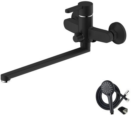 Смеситель для ванны Olive's Torres 17221TRB универсальный Черный матовый 