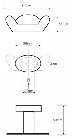 Крючок Bemeta Oval 118406031 