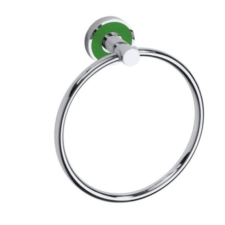 Полотенцедержатель Bemeta Trend-I 104104068a кольцо, хром/зеленый 