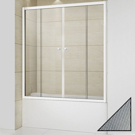 Шторка на ванну Cezares Relax VF-2-160/145-P-Bi стекло punto 