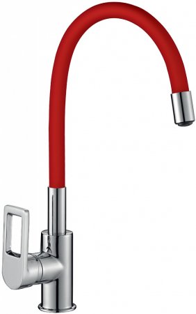 Смеситель для кухни Rossinka Z35-35U-Red Красный Хром 