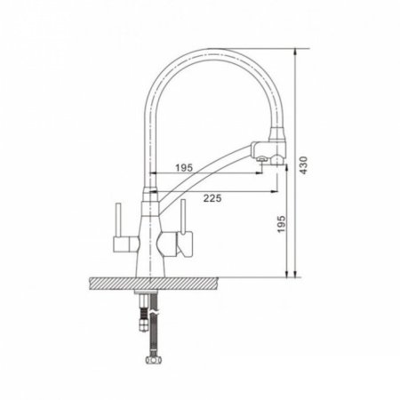 Смеситель для кухни Gappo G4398-16 Черный матовый 