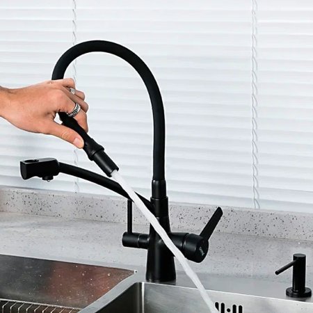 Смеситель для кухни Gappo G4398-16 Черный матовый 