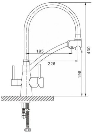 Смеситель для кухни Gappo G4398-16 Черный матовый 