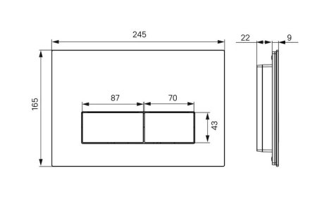 Кнопка смыва Iddis On-X ONX01B0i77 001 чёрный мрамор 