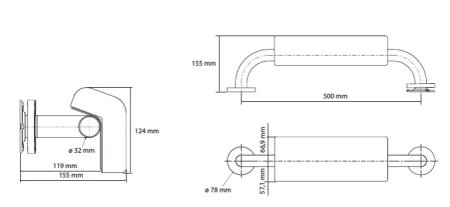 Поручень Bemeta Help program 301100501 глянцевый 