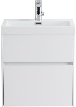 Тумба с раковиной BelBagno PIETRA MINI-500AS-2C-SO-BL Bianco Lucido 