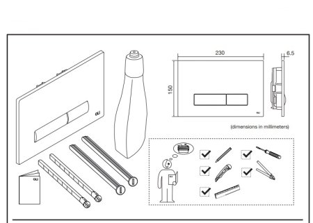 Кнопка смыва Oli Glam OLIpure черный soft touch 