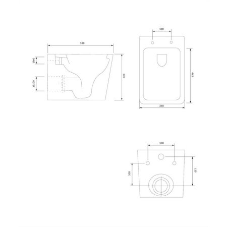 Унитаз подвесной Omnires Boston BOSTONMWBP с микролифтом 