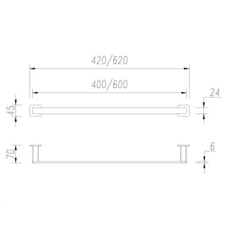 Полотенцедержатель Omnires Nelson NL80216BL черный 