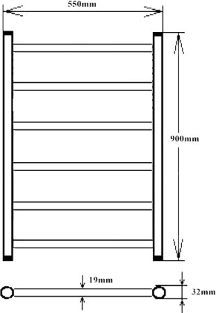 Полотенцесушитель электрический Zorg ZR 900-6 хром 