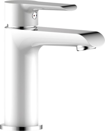 Смеситель для раковины Rossinka W35-12 Белый хром 