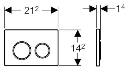 Кнопка смыва Geberit Kappa 21 115.240.KH.1 хром/матовый хром 