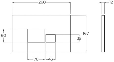 Клавиша смыва BelBagno BB072BL Белая глянцевая 