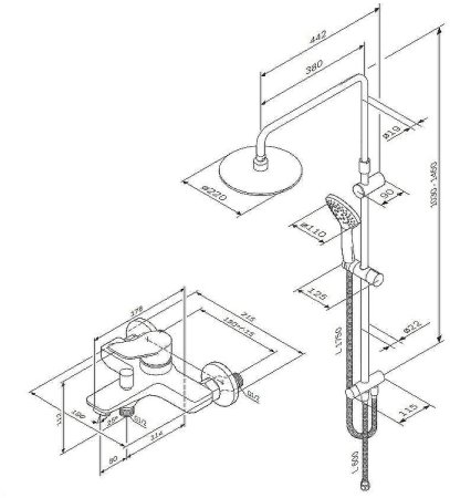 Душевая система AM.PM X-Joy F40885A34 Хром 