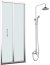 Душевая дверь в нишу WasserKRAFT Weser 78F04 90 см с душевой стойкой и смесителем 
